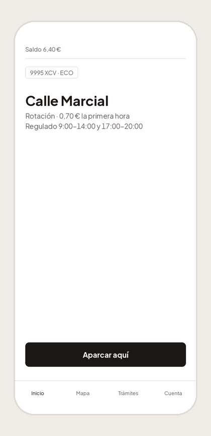 Recorrido principal de la app